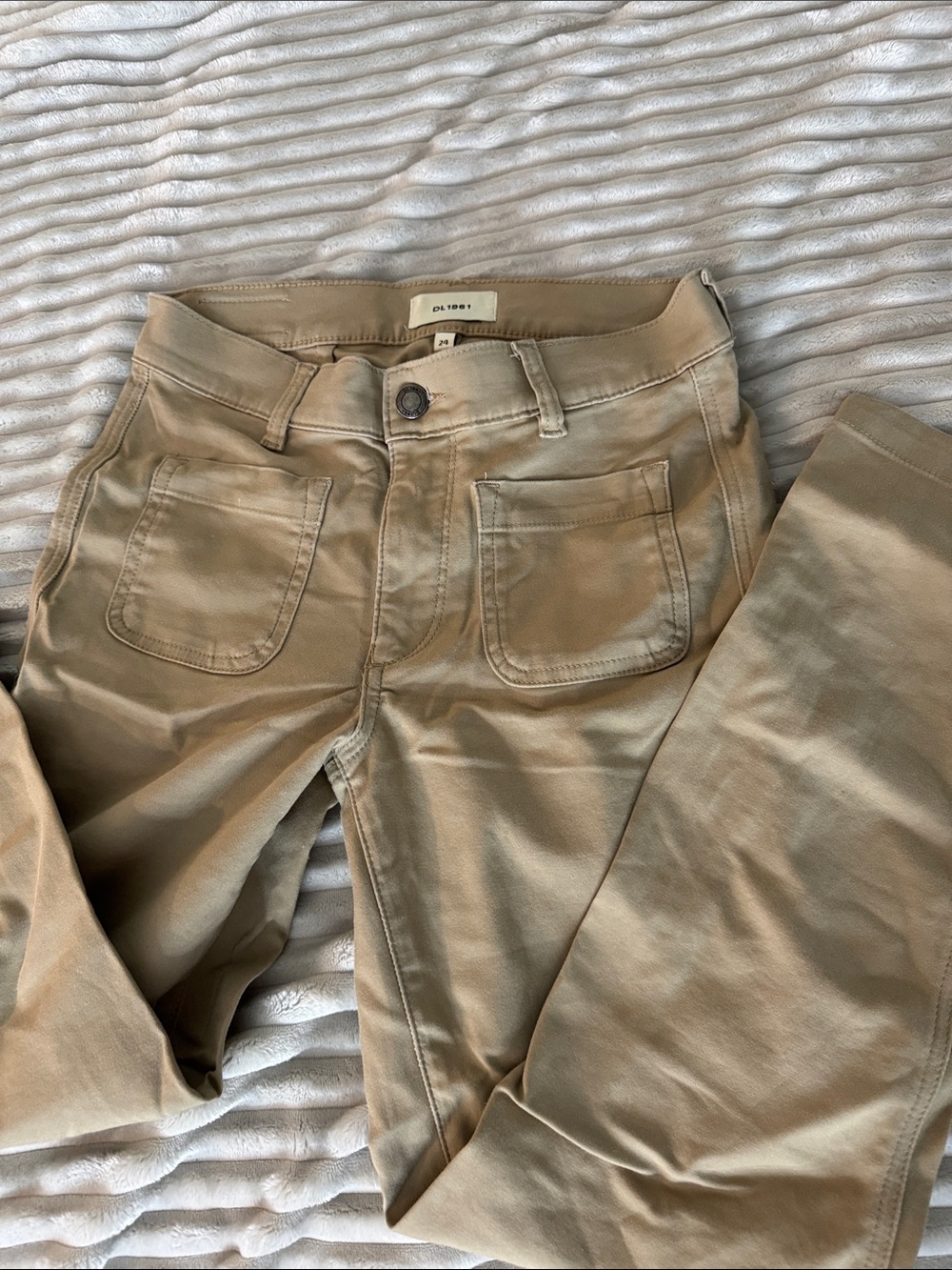 DL1961 High-Rise Slim Jeans in Khaki